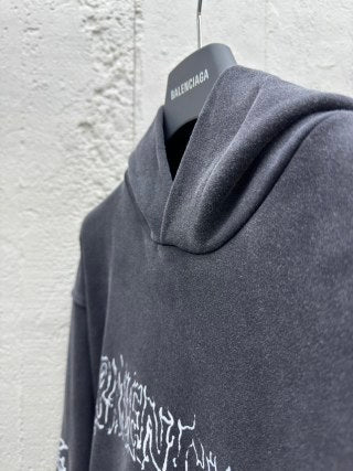 체인2호/발렌시아가 남성 산스크리트어 워싱 후드티