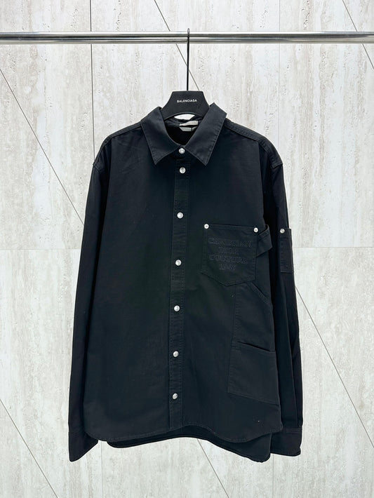 체인2호/디올 남성 24Fw 가슴 자수 셔츠 코트