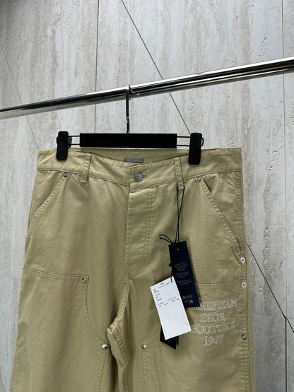 체인2호/디올 남성 24Fw 버클 자수 롱 팬츠