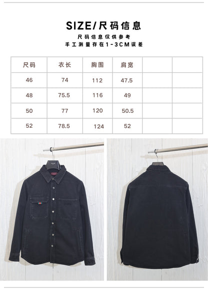 체인2호/구찌 남성 워싱 자수 데님 셔츠 외투