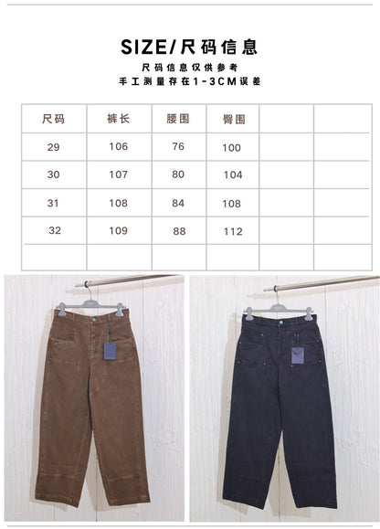 체인2호/루이비통 남성 바둑판 다크 무늬 작업복 청바지