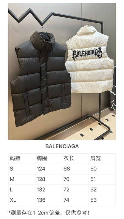 체인2호/발렌시아가 불꽃 알파벳 패딩 조끼