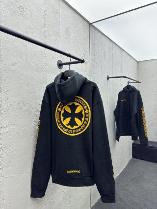 체인2호/크롬하츠 남성 산스크리트어 십자가 후드