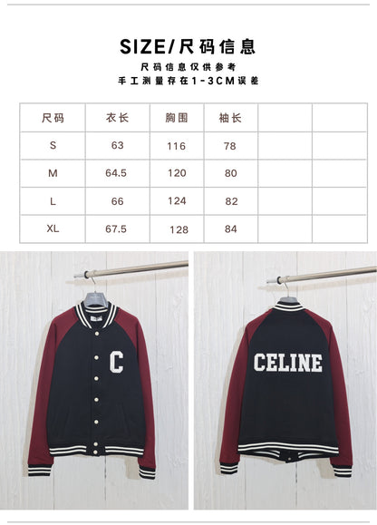 체인2호/셀린느 남성 알파벳 스티커 자수 배색 재킷 코트