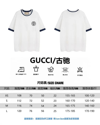 체인2호/구찌 남성 로고 자수 티셔츠