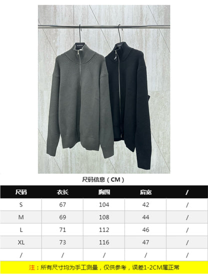 체인2호/메종마르지엘라 터틀넥 지퍼 스웨터 코트