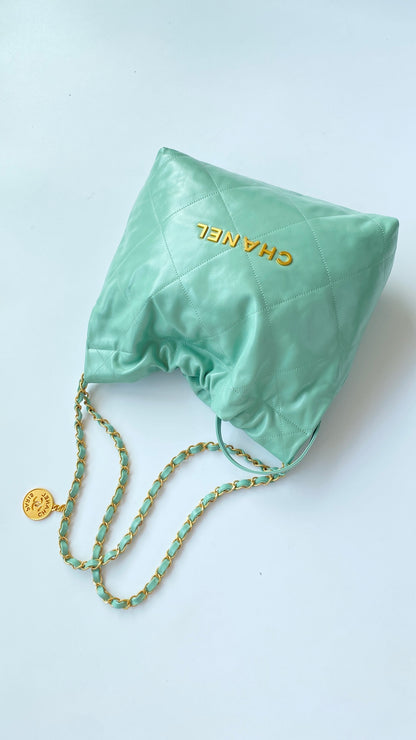 T무역/샤넬 연그린 토트백