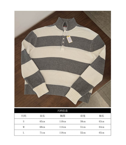 GTR/톰브라운 스트라이프 폴로 니트