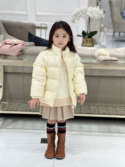 AA/몽*레어 여아 베이지색  조끼 패딩