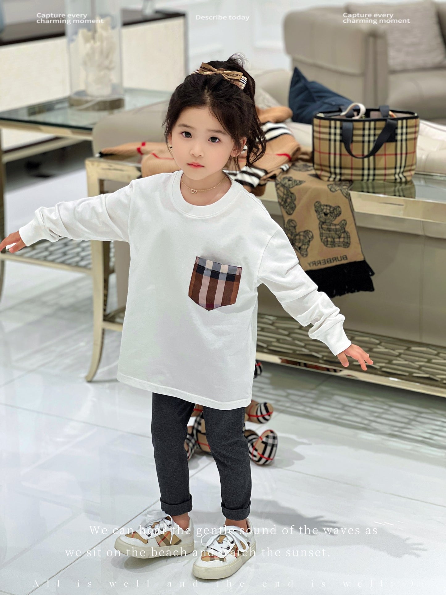 AA/버버리 아동 긴팔 티셔츠