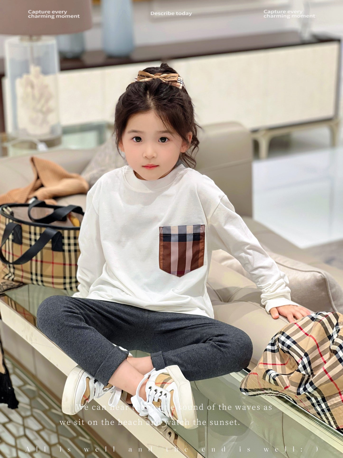 AA/버버리 아동 긴팔 티셔츠
