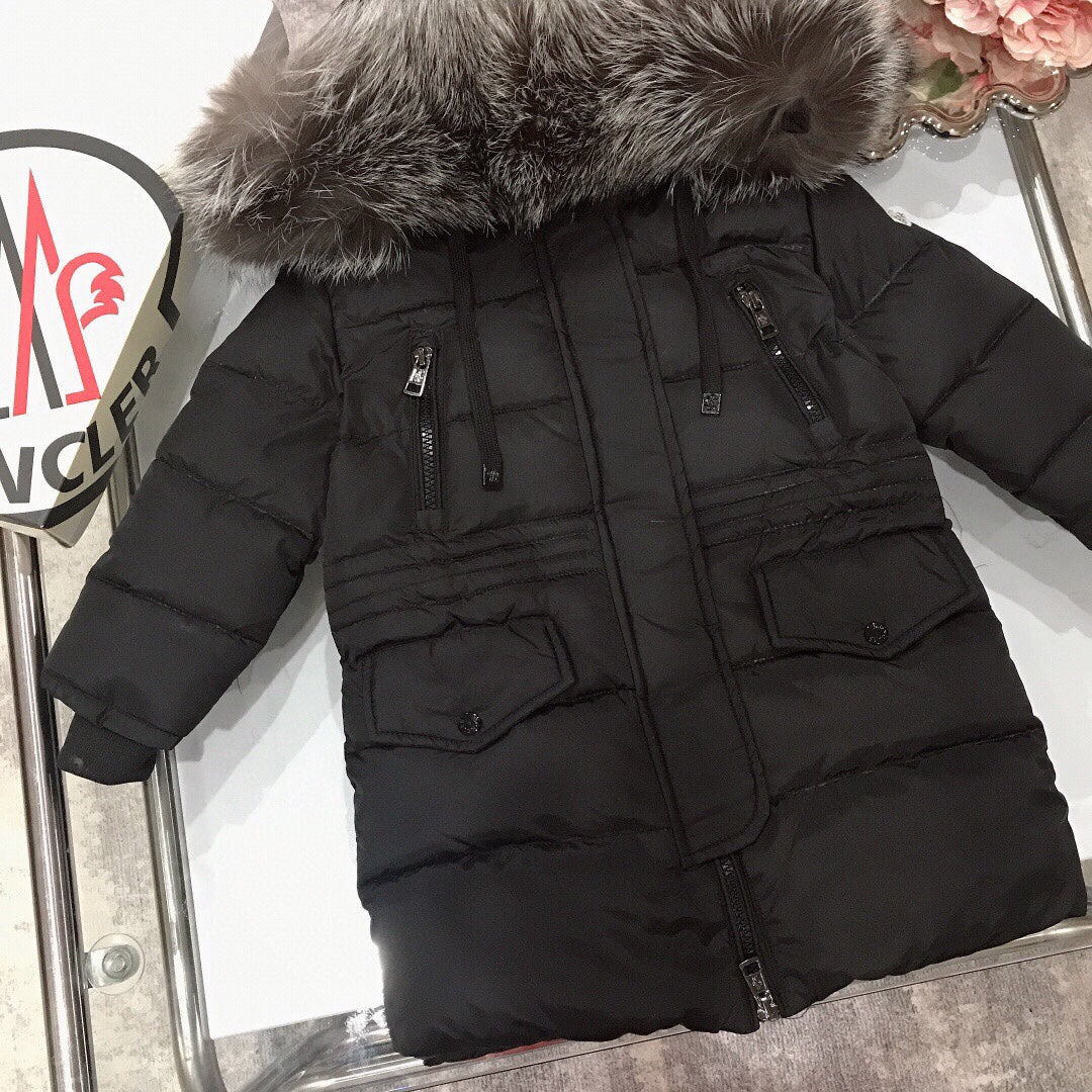 AA/몽*레어 아동 털넥 패딩 블랙