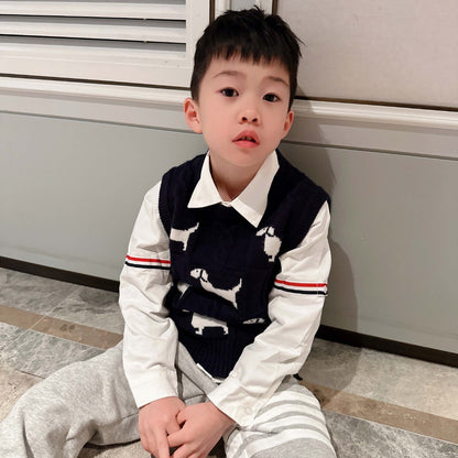 AA/톰브라운 아동 니트 조끼