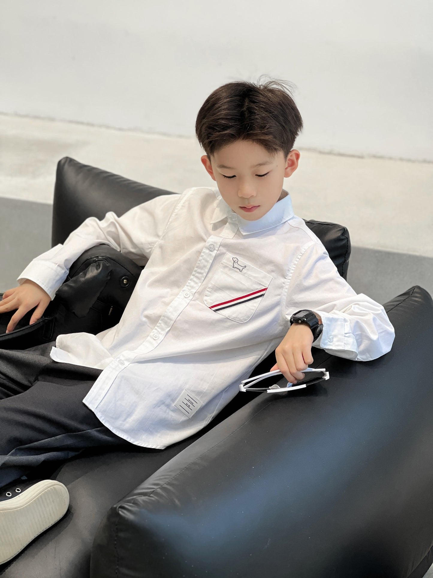 AA/톰브라운 아동 스트라이프 컬러 셔츠