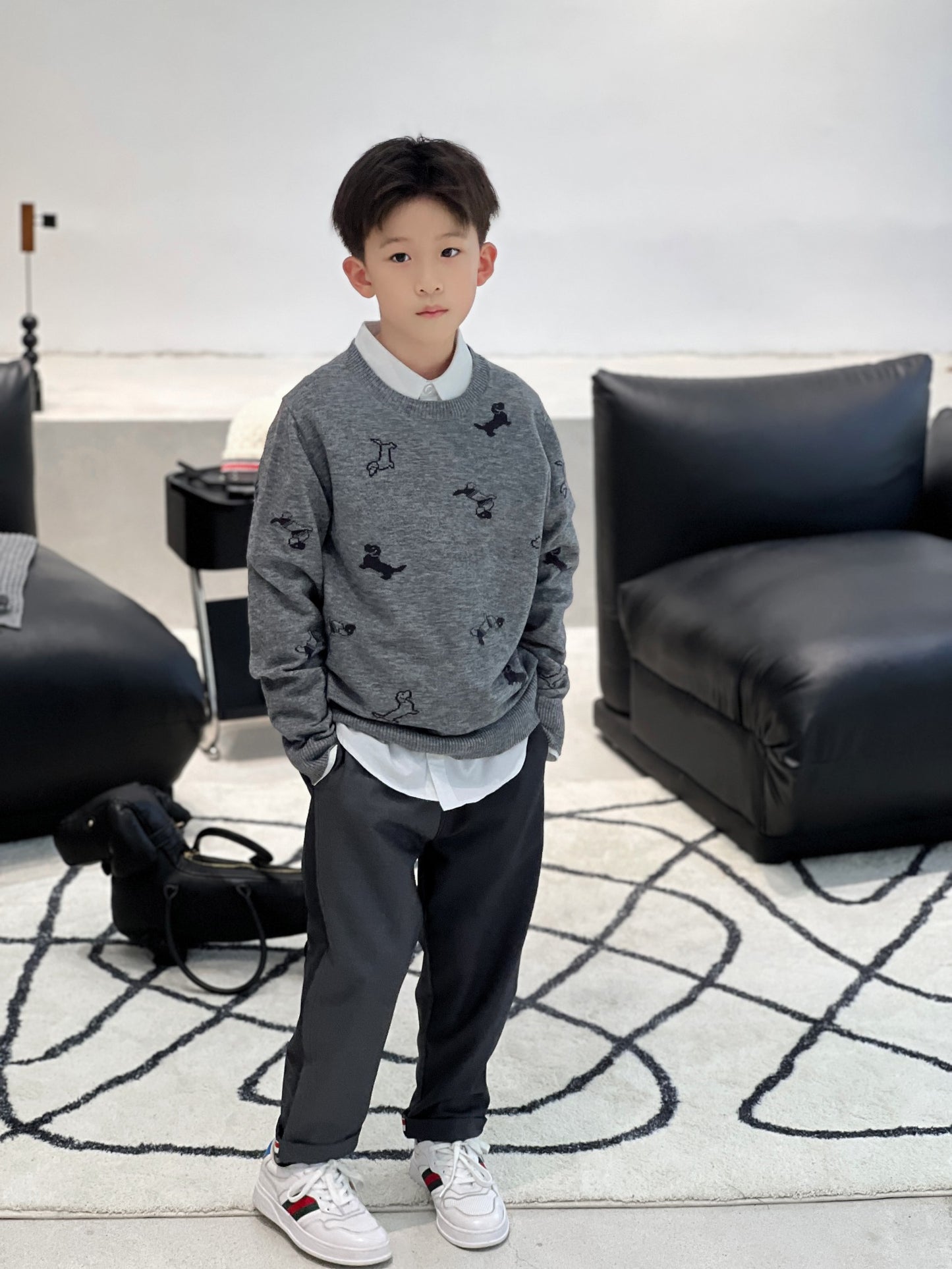 AA/톰브라운 아동 강아지 스웨터