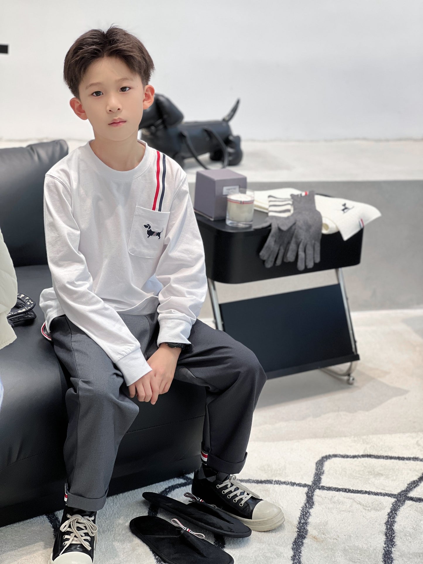 AA/톰브라운 아동 긴팔 티셔츠