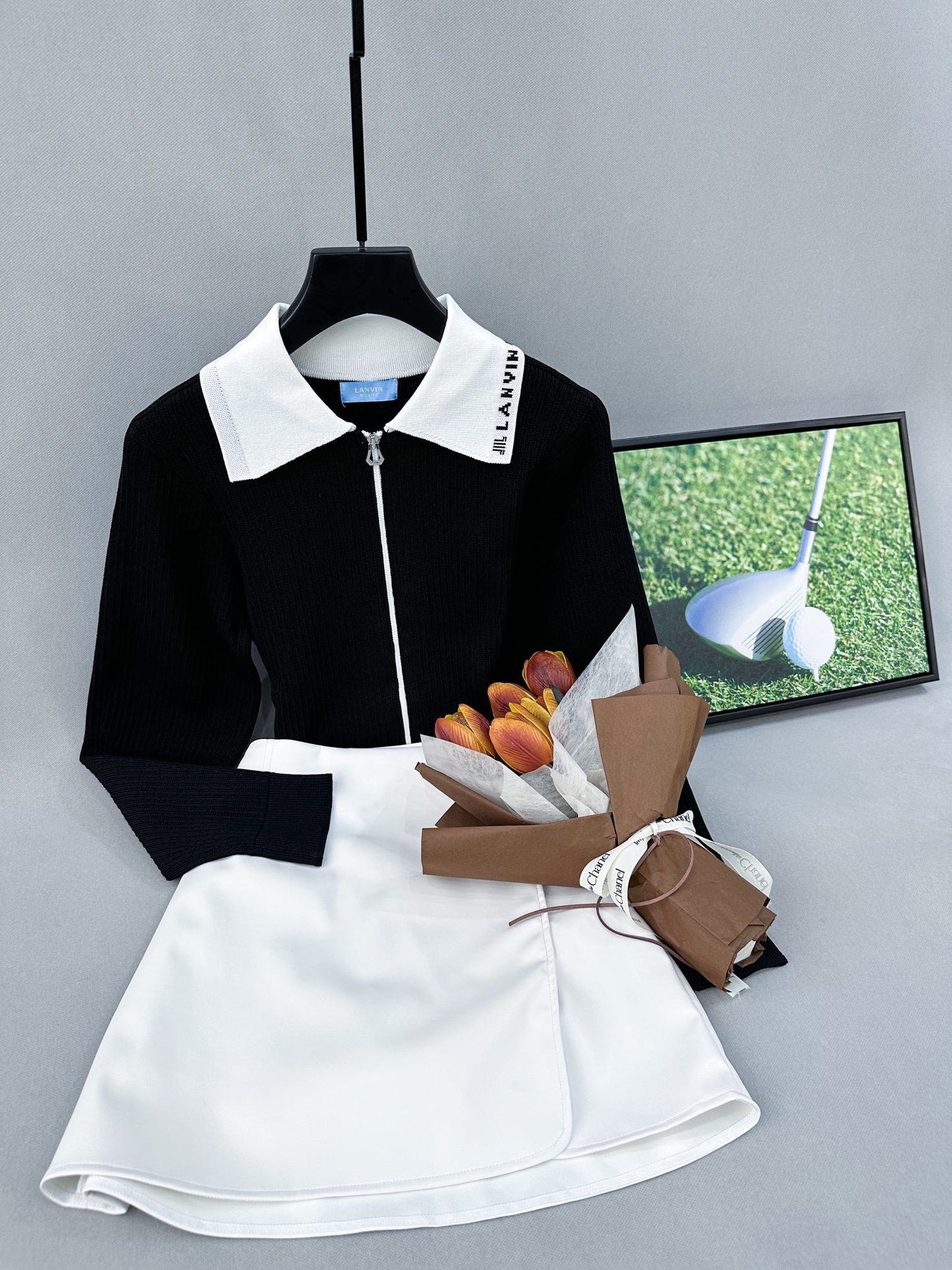마이골프 /LANVIN BLANC 여성 니트 가디건
