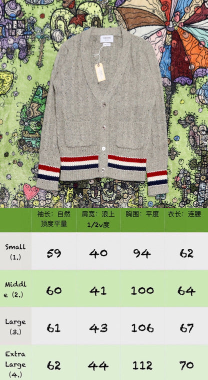 zzll /톰브라운 남성 버클 카디건 스웨터