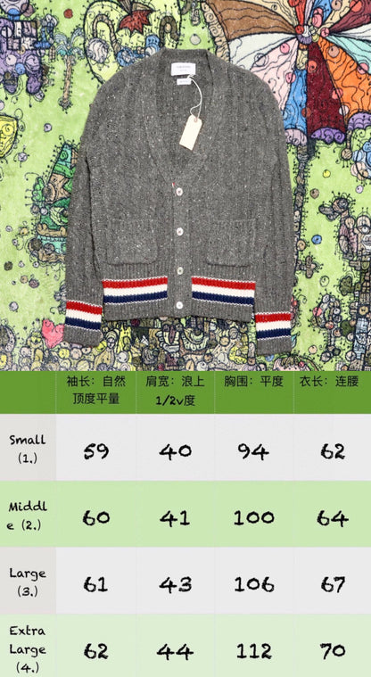 zzll /톰브라운 남성 버클 카디건 스웨터