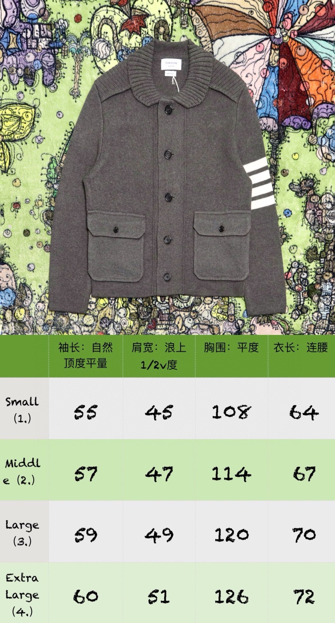zzll /톰브라운 남성 작업복 스트라이프 재킷