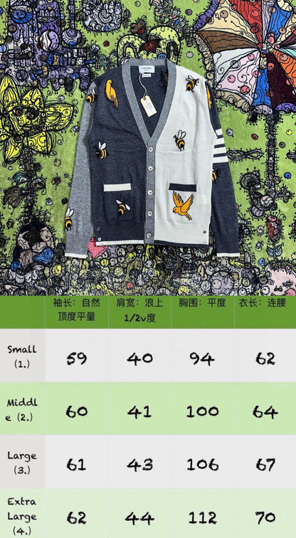 zzll /톰브라운 남성 5버클 카디건 스웨터