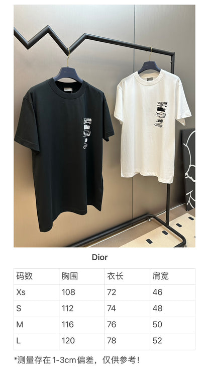 체인2호/디올 남성 프린트 라운드넥 반팔