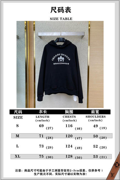 체인2호/ 크롬하츠 남여 로고 자수 후드