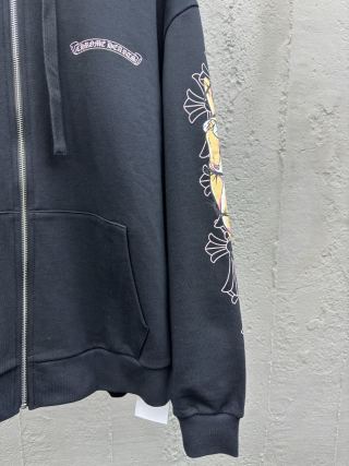 체인2호/크롬하츠 남여 뒤에 소녀 프린트 지퍼 코트