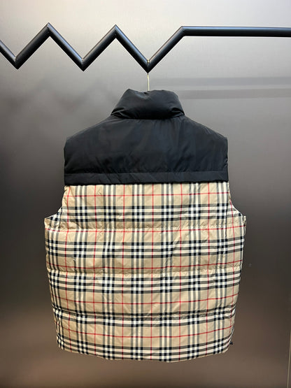 체인2호/버버리 남성 체크 양면 패딩 조끼
