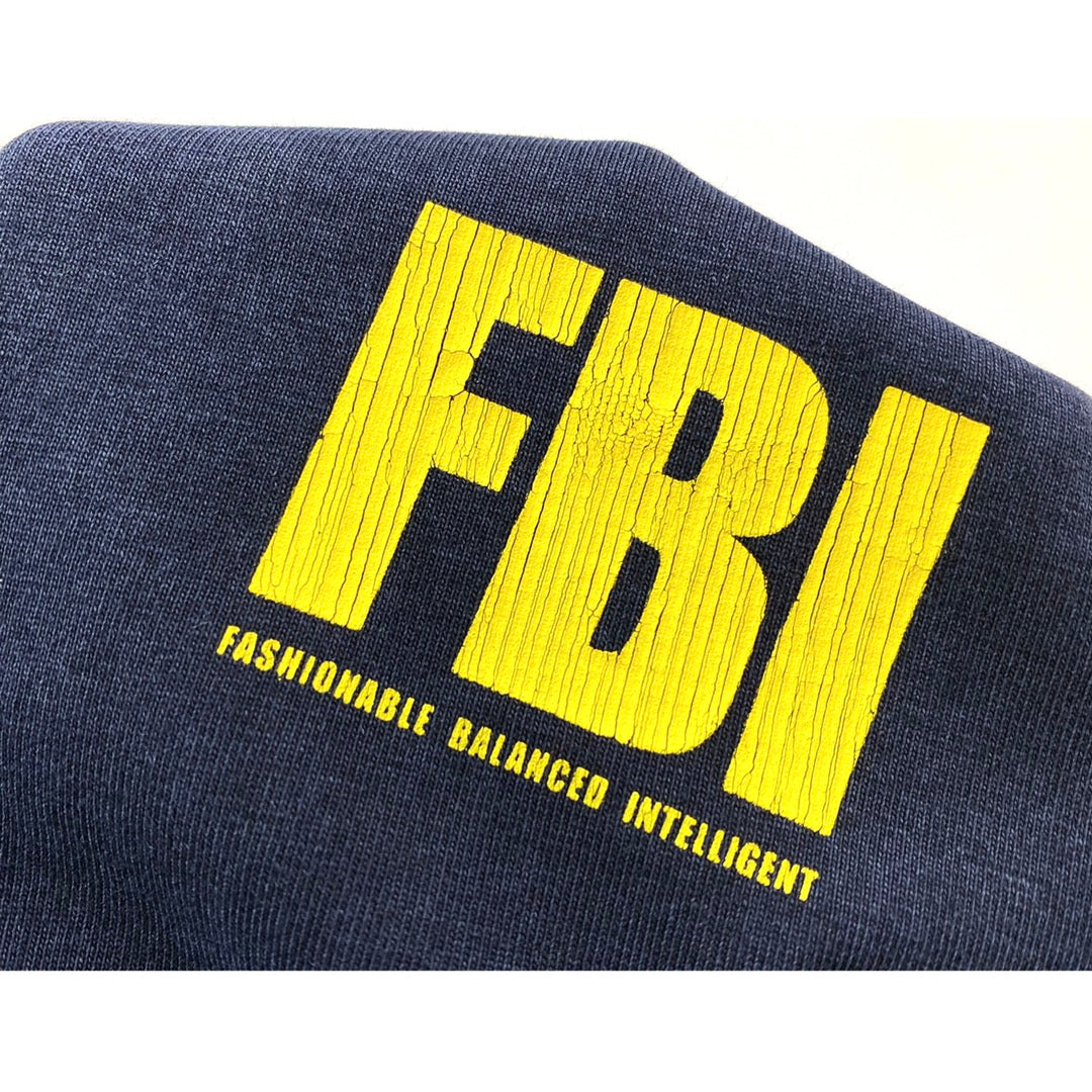 계단집/발렌시아가 남여 워싱 네이비 FBI 반팔