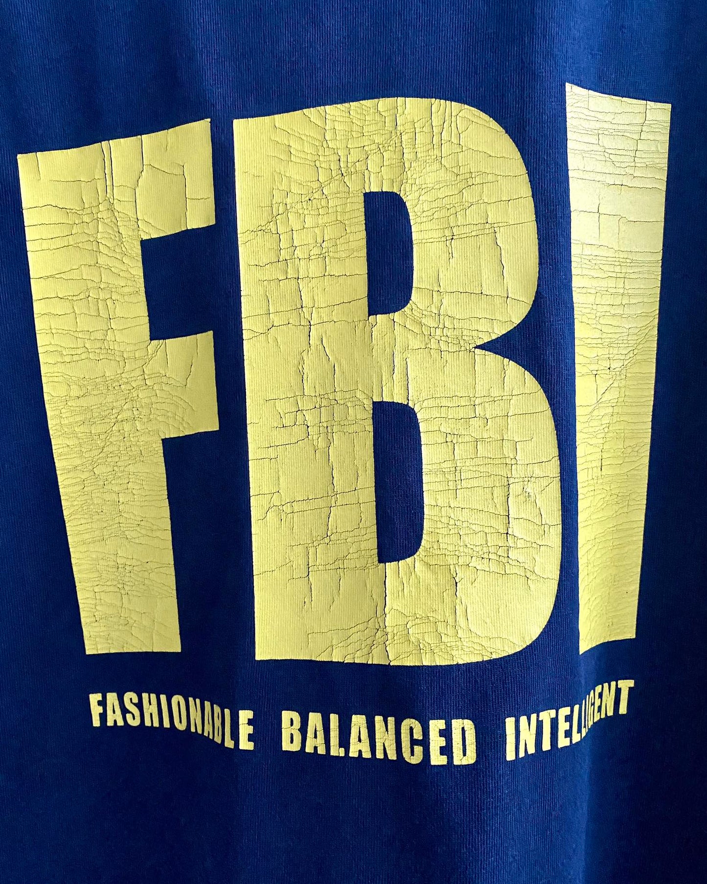 계단집/발렌시아가 남여 워싱 네이비 FBI 반팔