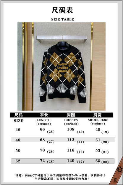 체인2호/루이비통 남여 네모난 자모 스웨터