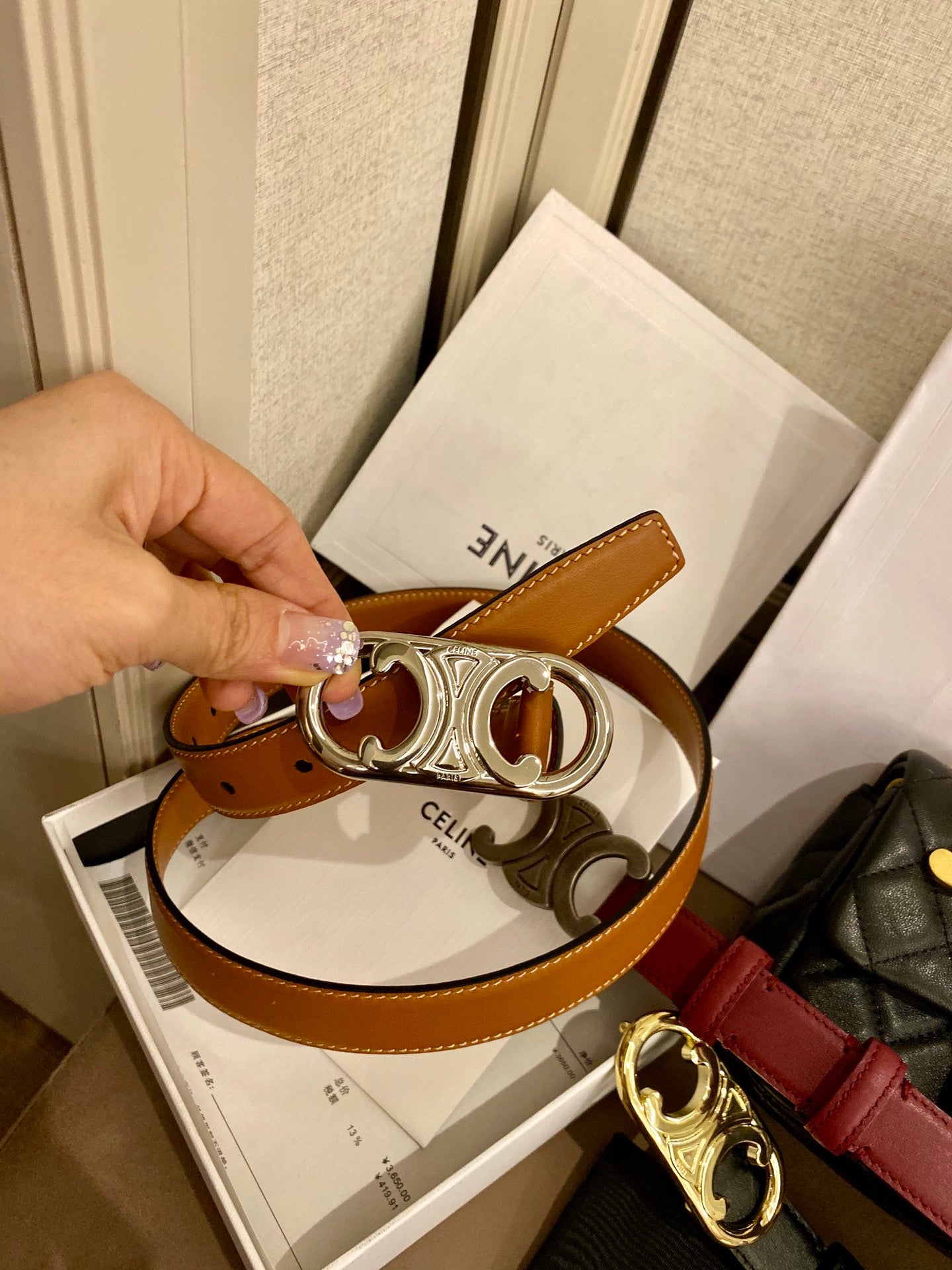 여자 셀린느 벨트