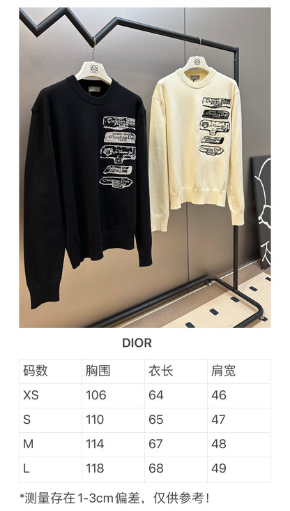 체인2호/디올 남성 자수 라운드 스웨터