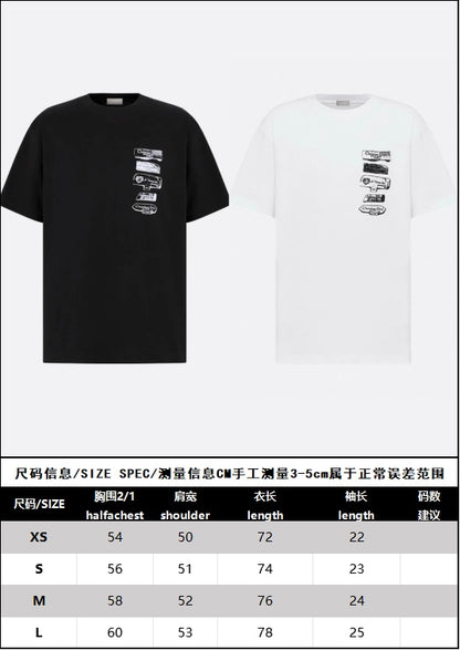 R공장 /디올 남성 반팔티 화이트