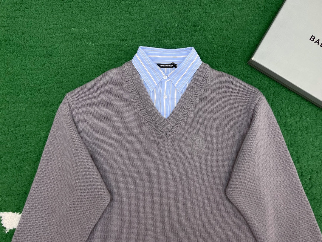 R공장 / 발렌시아가 남성 Neck Sweater 니트