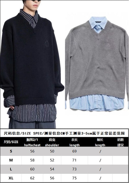 R공장 / 발렌시아가 남성 Neck Sweater 니트
