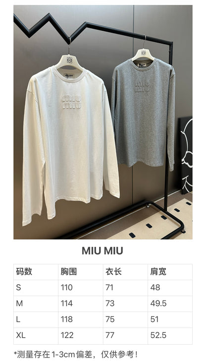 체인2호/미우미우 남성 면 긴팔 티셔츠
