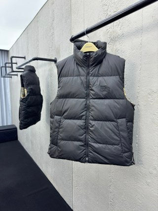 체인2호/버버리 남성 체크 양면 패딩 조끼