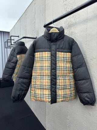 체인2호/버버리 남성 체크무늬 양면 패딩