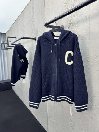 체인2호/셀린느 남성 울 자수 니트 코트