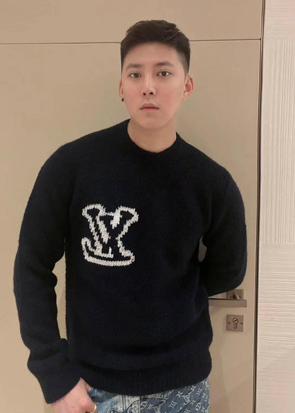 TJ셀러/루이비통 남성 스웨이드 울 혼방 라운드넥 셔츠