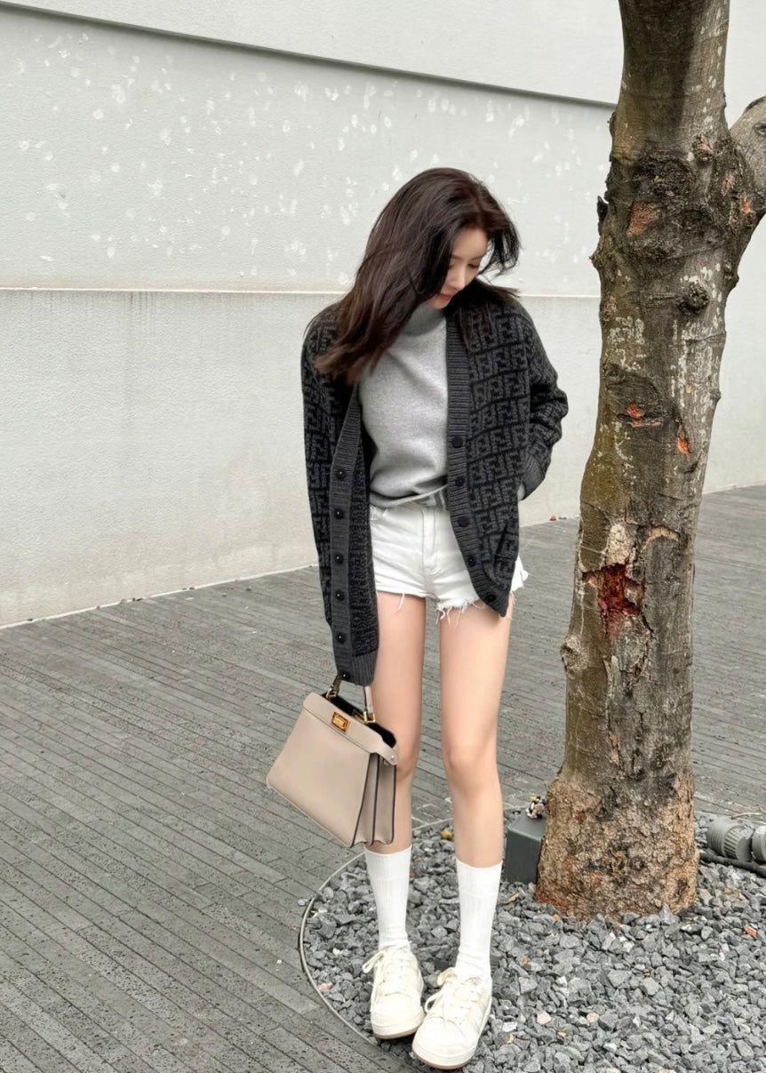 TJ셀러/펜디 여성 캐시미어 카디건