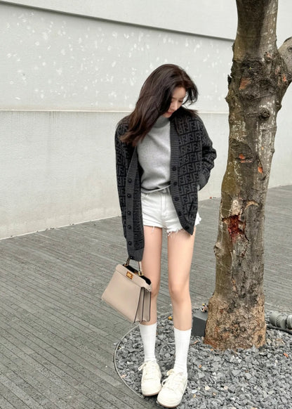 TJ셀러/펜디 여성 캐시미어 카디건