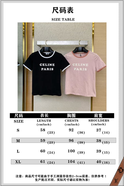 체인2호/셀린느 여성 알파벳 반팔 티셔츠
