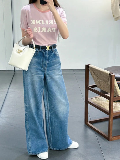 체인2호/셀린느 여성 알파벳 반팔 티셔츠