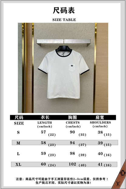 체인2호/셀린느 여성 자수 반팔 티셔츠