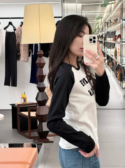 체인2호/셀린느 여성 알파벳 프린트 긴팔 티셔츠