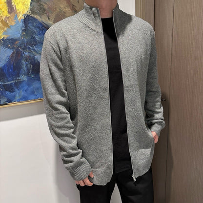 체인2호/프라다 남성 울 자수 지퍼 카디건