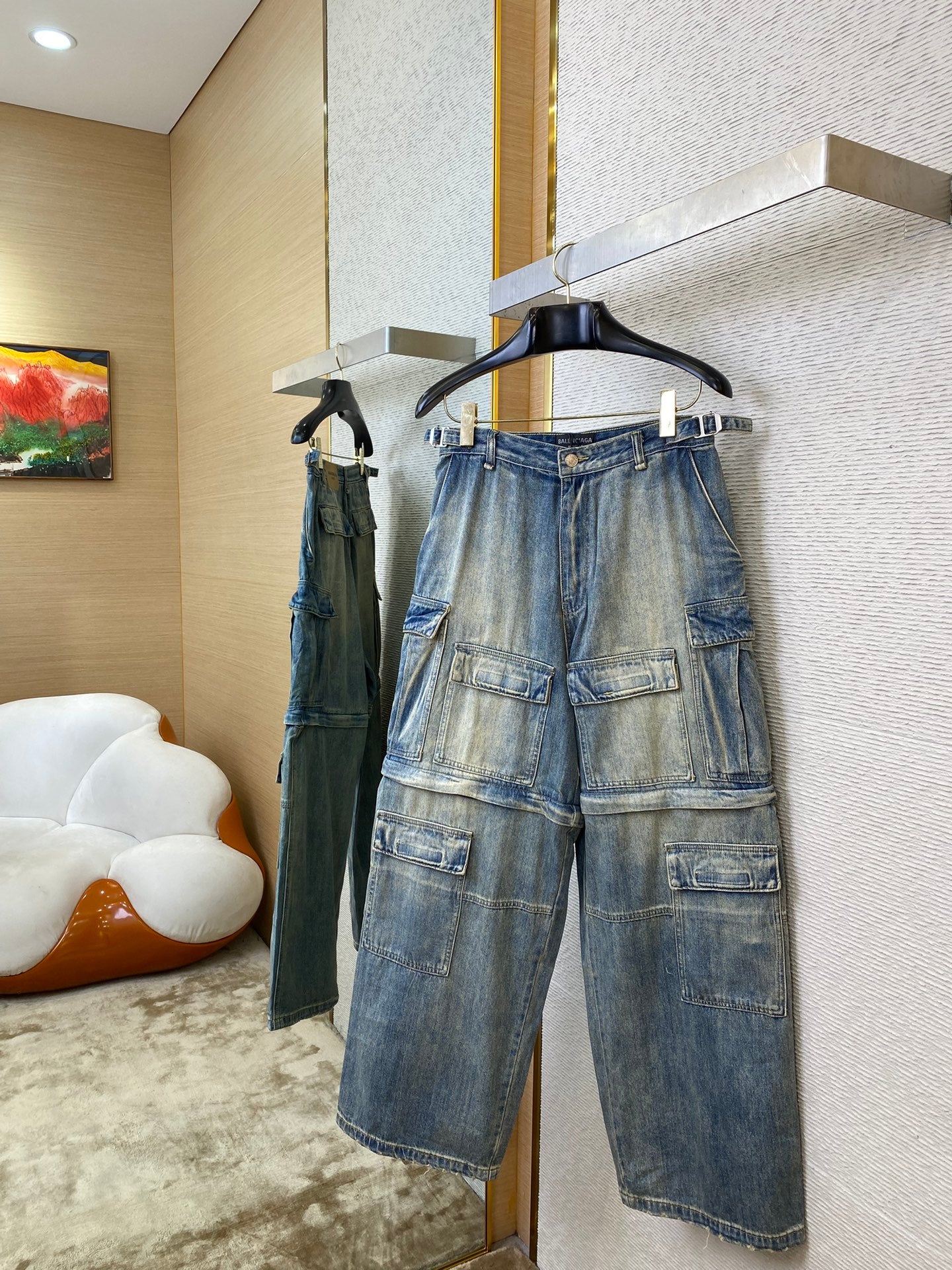 체인2호/발렌시아가 남성  청바지